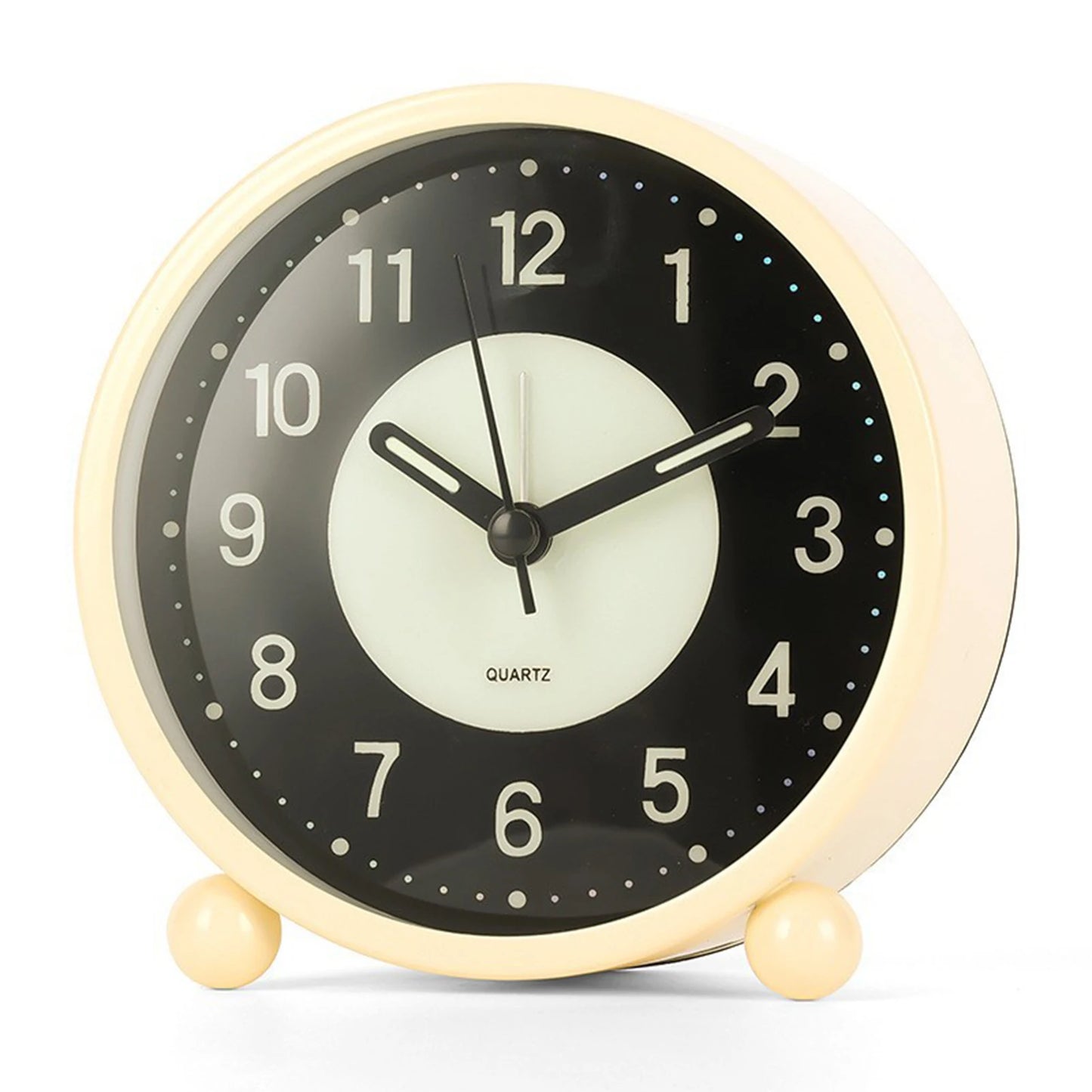 Retro Desk Clock,Glow-in-the-Dark Battery Operated Alarm Clock,Multifunctional Table Clock Battery Powered-No Cords For Kitchen, Peaceful Pleasures Health and Wellness Lightyellow Charging