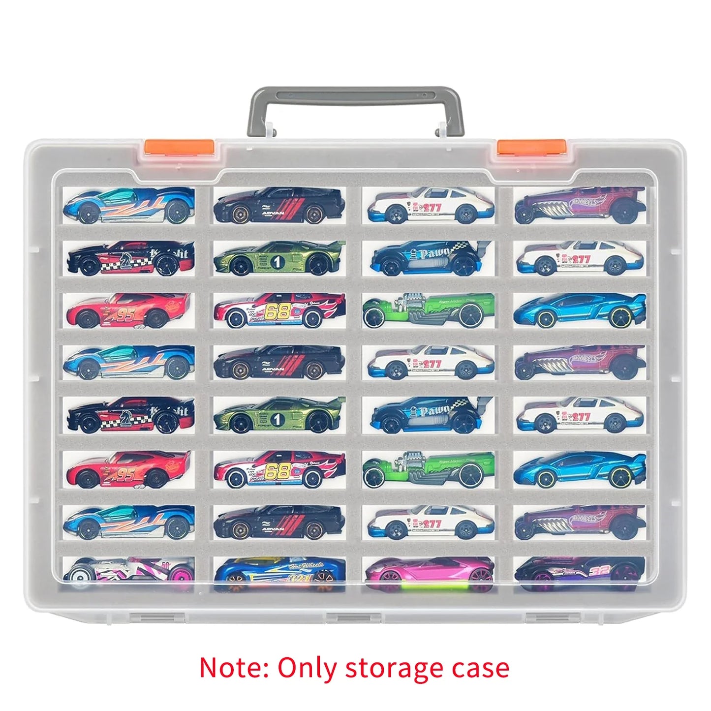 1/64 Diecast Car Display Case | 32 Foam Slots, Wall-Mount