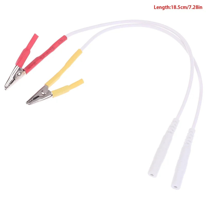 10-Pack Alligator Clip Cables for TENS EMS Acupuncture – 2mm Pin Electrode Clip Cables Peaceful Pleasures Health and Wellness