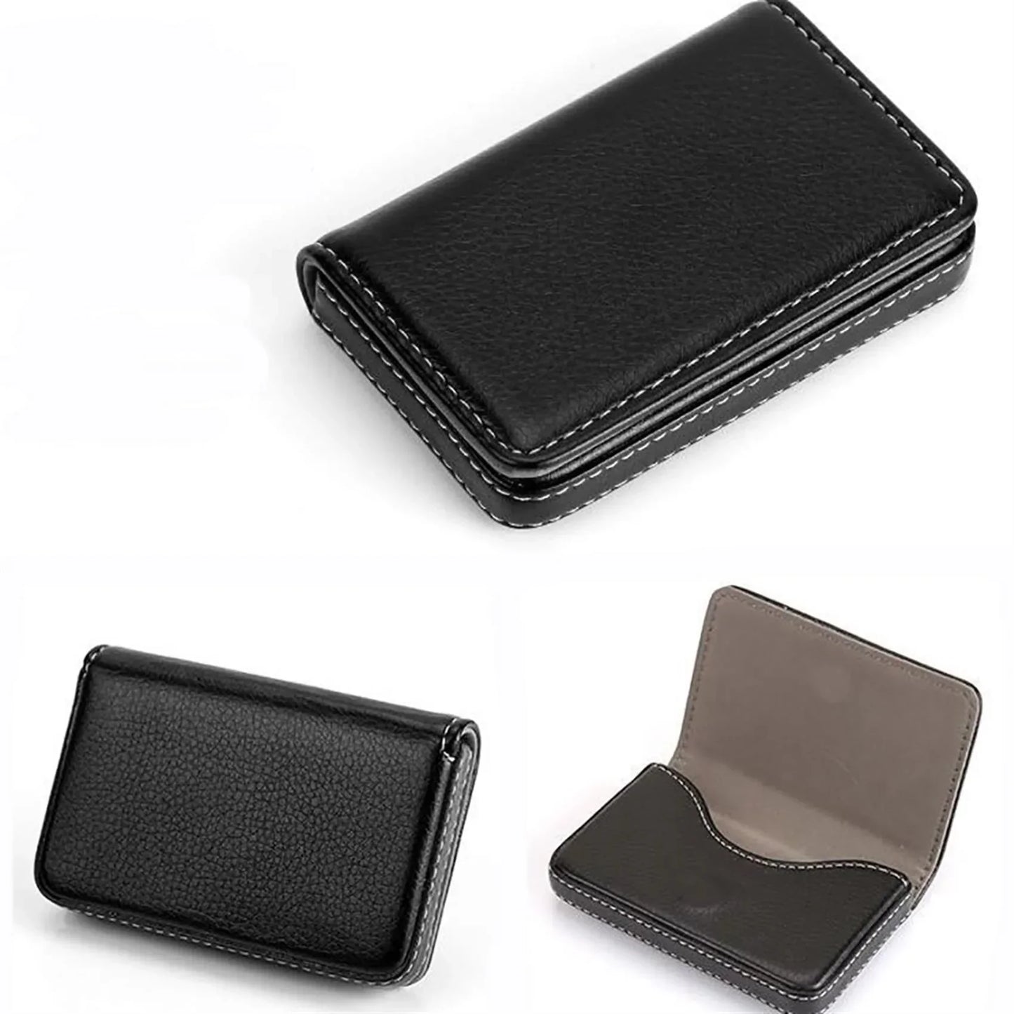 PU Leather Business Card Holder – Magnetic Buckle & Slim Design