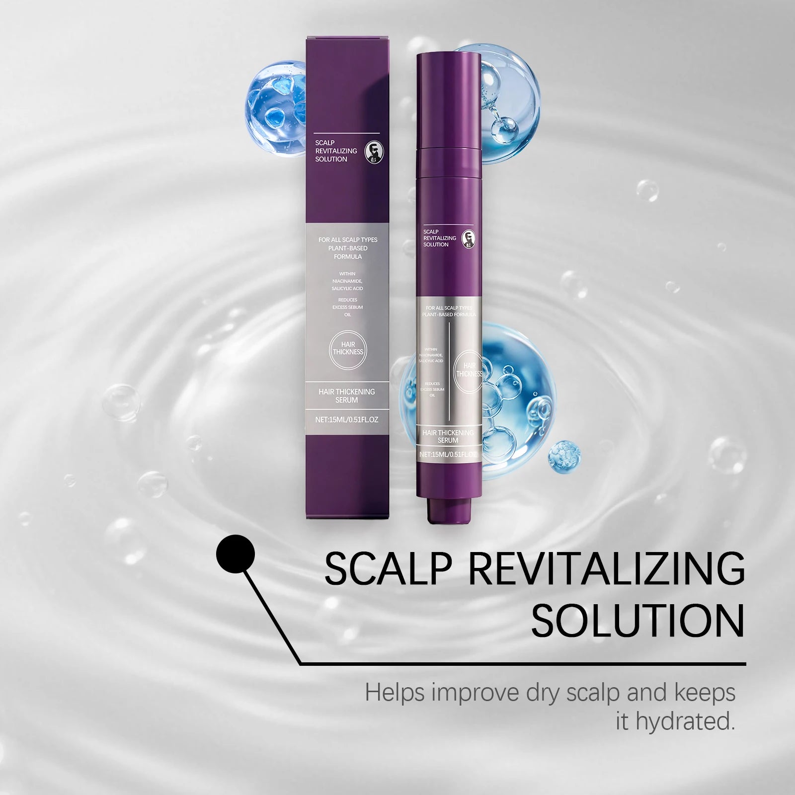 Scalp Revitalizing Solution Scalp Repair Serum Increase Hair Thickness Reduce Hair Breakage Nourishing Scalp Rosemary Oil Serum Peaceful Pleasures Health and Wellness