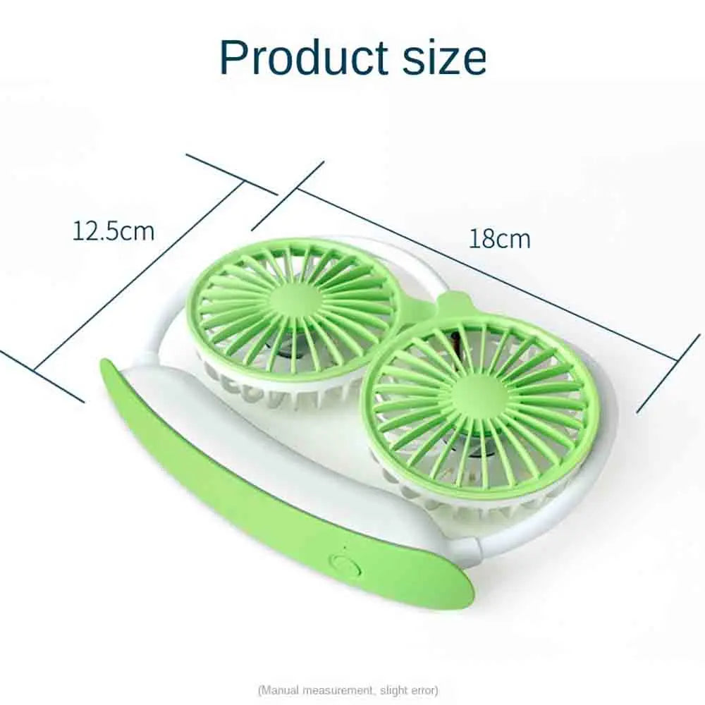 Summer Lazy sports charging neck hanging fan Mini Neck Hanging Fan Hands USB Neckband Fan for Sports Home Office Travel outdoor Peaceful Pleasures Health and Wellness