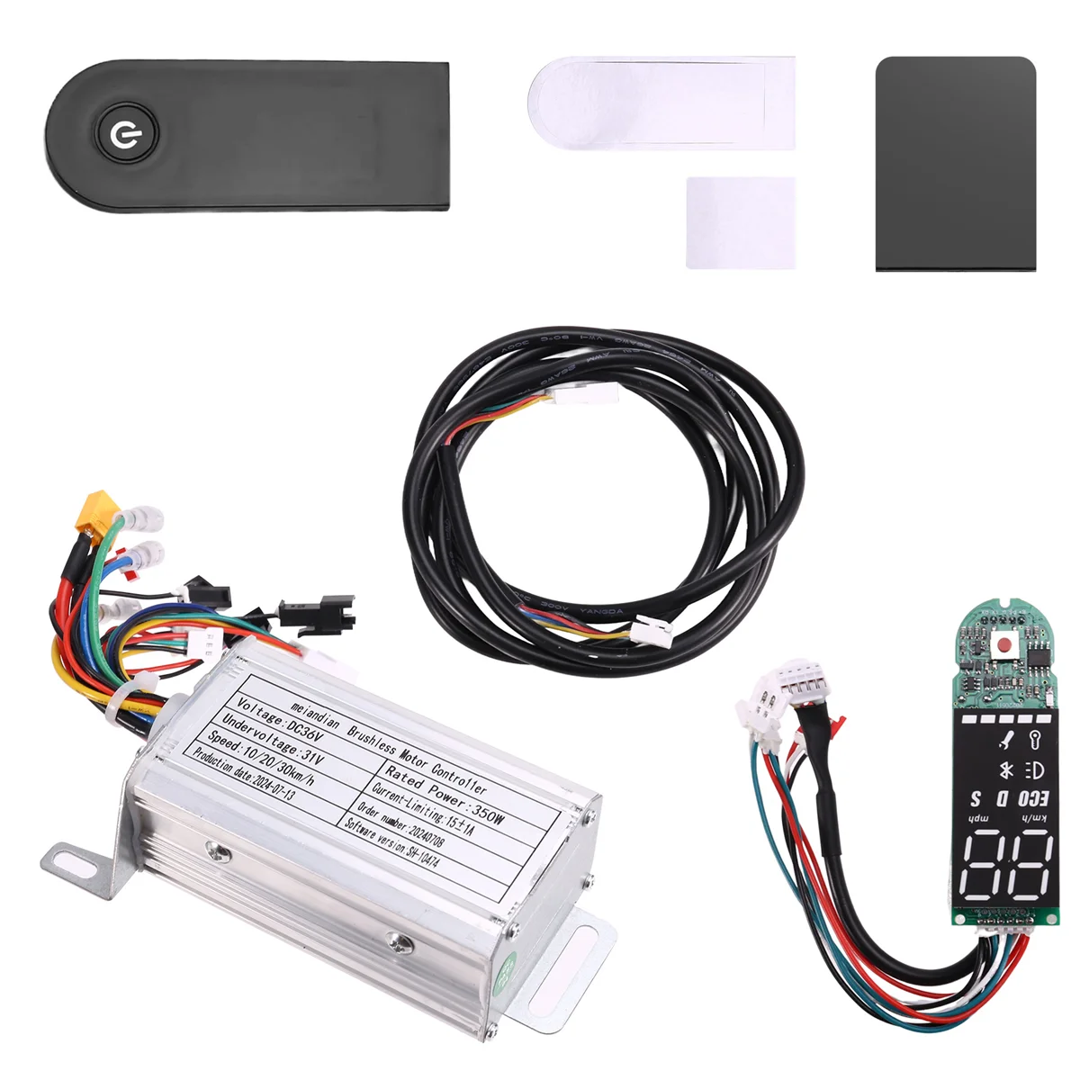 Durable 36V 350W Brushless Controller+Bluetooth Meter+Extension Cord Kit for Xiaomi M365/M365 Pro Electric Scooter Peaceful Pleasures Health and Wellness NONE