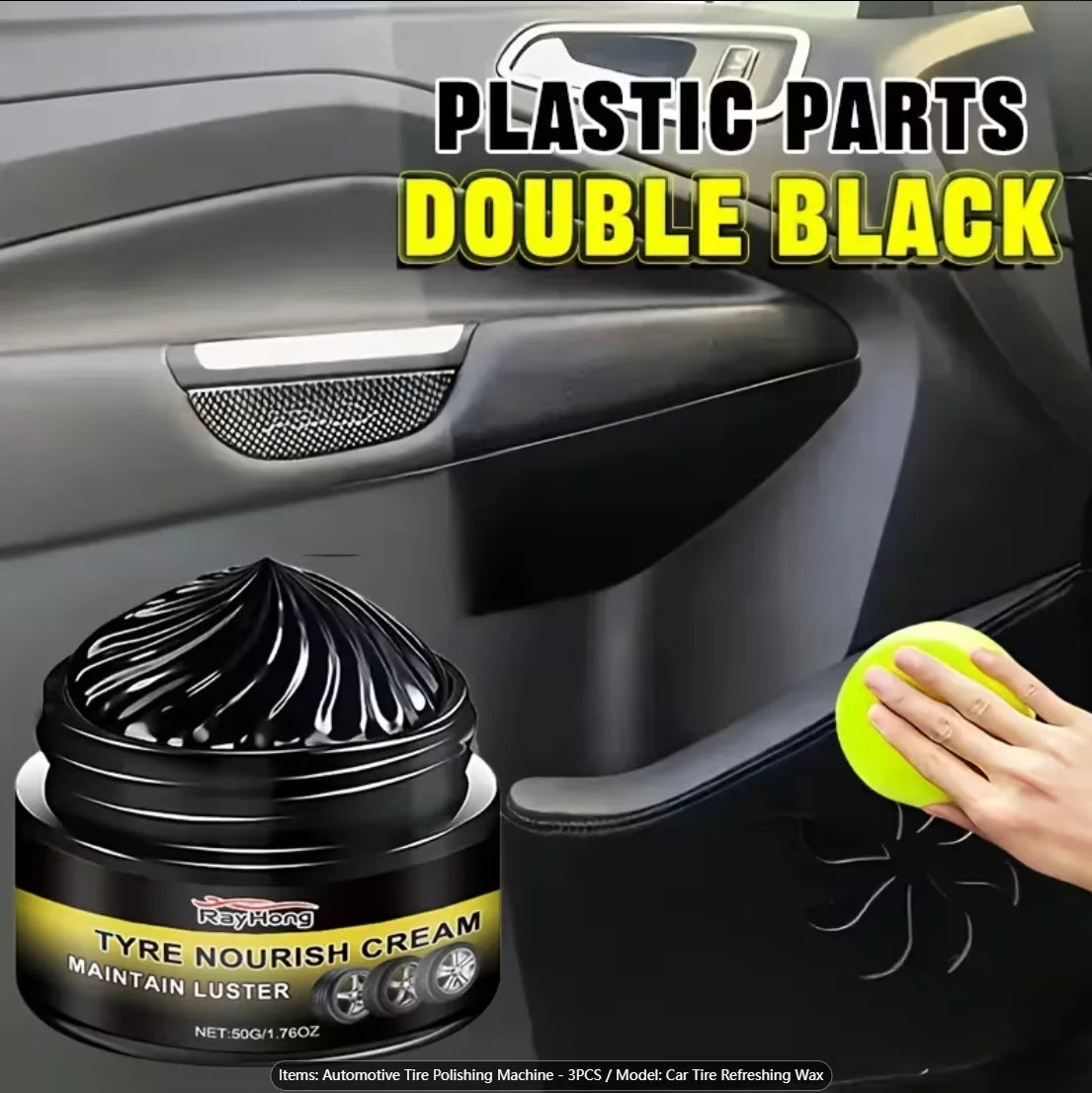 Car Tire Shine Wax – Brightener, Waterproofer & Trim Care