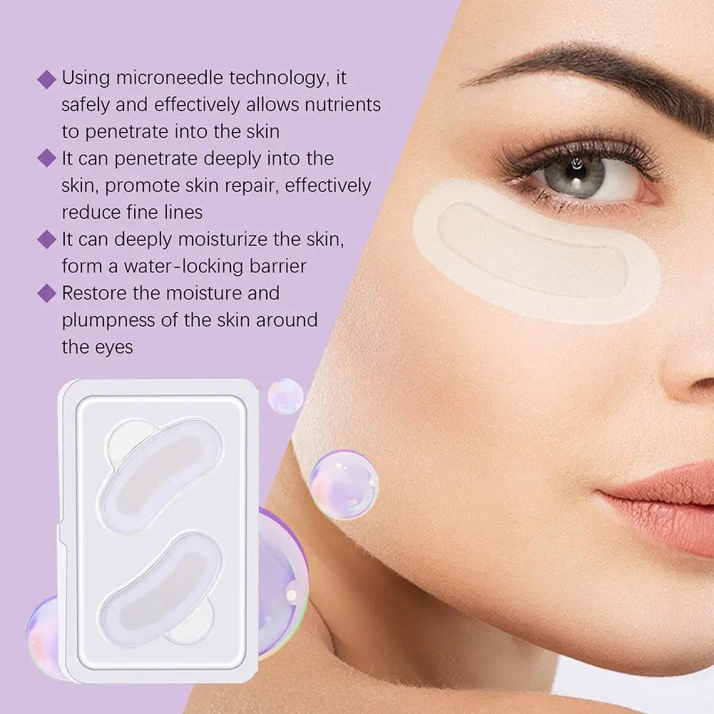 Collagen Microneedle Eye Patch Hyaluronic Acid Soluble Microneedle Eye Mask For Dark Eye Circle Moisturizing Under Eye Skin Care Peaceful Pleasures Health and Wellness