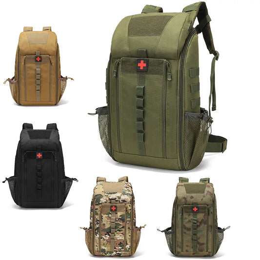 Tactical Outdoor Medical Backpack Large Capacity Camping Mountaineering Backpack Emergency Bag Multi-functional Storage Bag Peaceful Pleasures Health and Wellness
