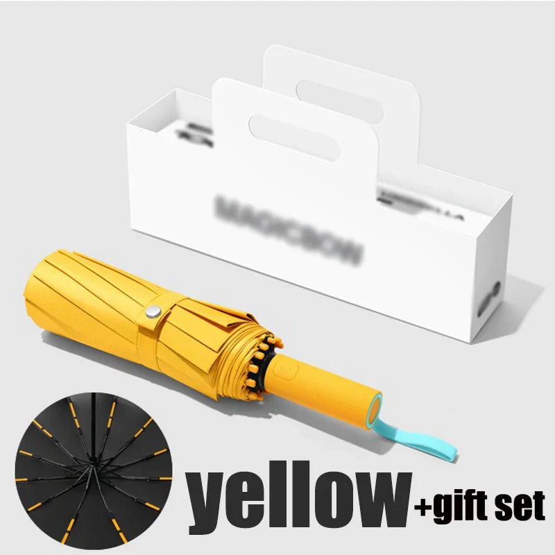 Automatic Folding Umbrella – Windproof, UPF50+ Sun & Rain Cover