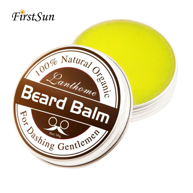 Natural Beard Balm Wax Beard Growth Oil for Men Moisturizing Smoothing Beard Styling Professional Care Cream Skin Care Peaceful Pleasures Health and Wellness