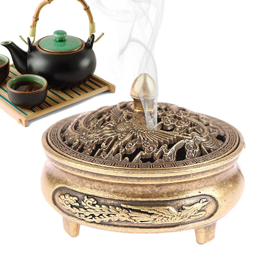 Mini Copper Three-Legged Incense Burner | Aroma Diffuser Incense Burner Peaceful Pleasures Health and Wellness
