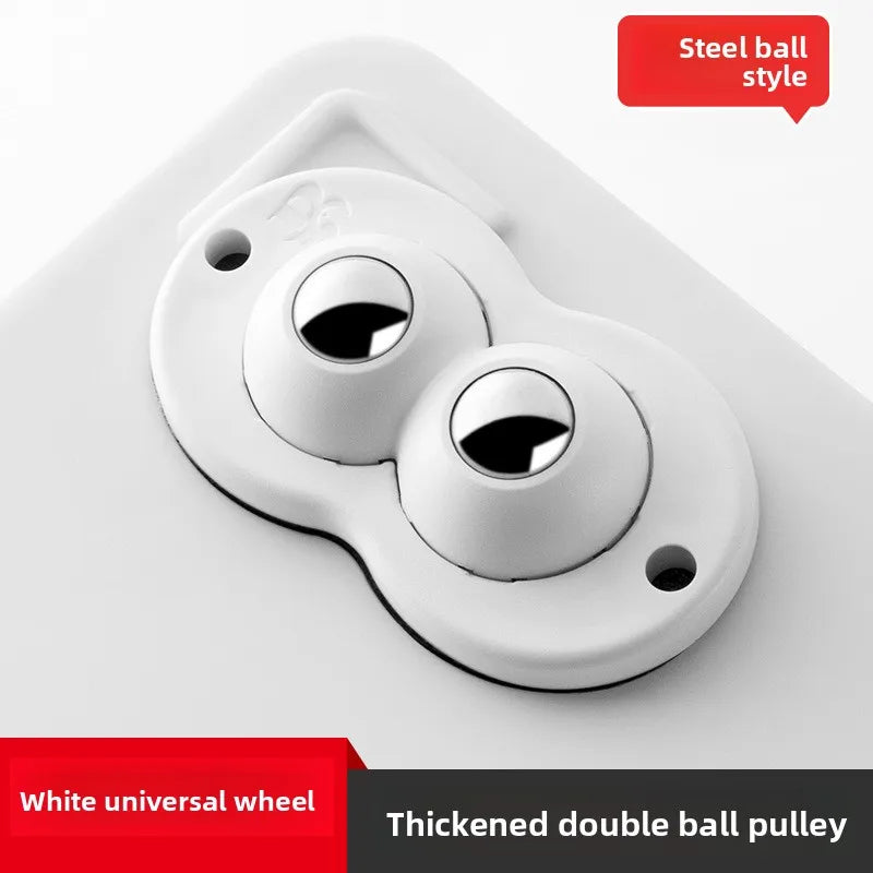 Self-Adhesive 360° Swivel Caster Wheels – Stainless Steel