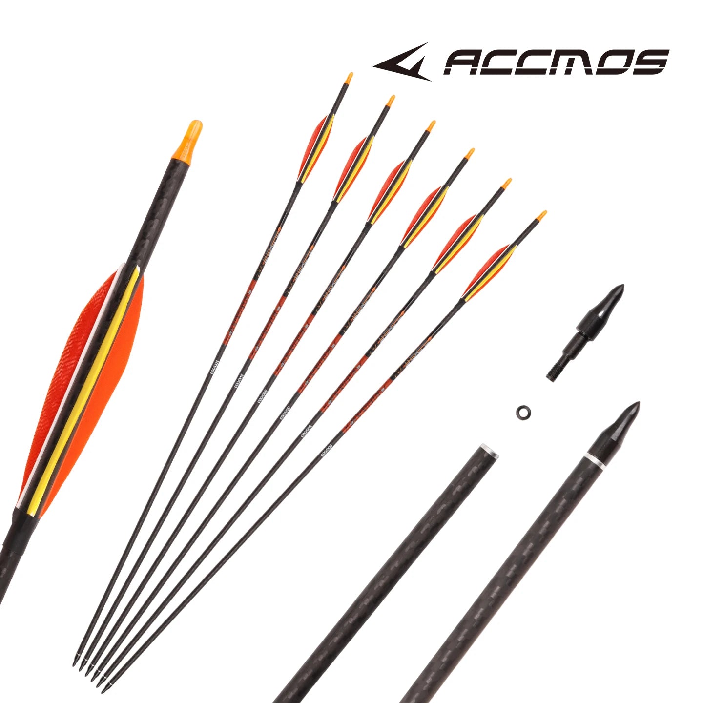 6 12 ID6 2 Archery Pure Carbon Arrow Spine 300 350 400 500 Shaft