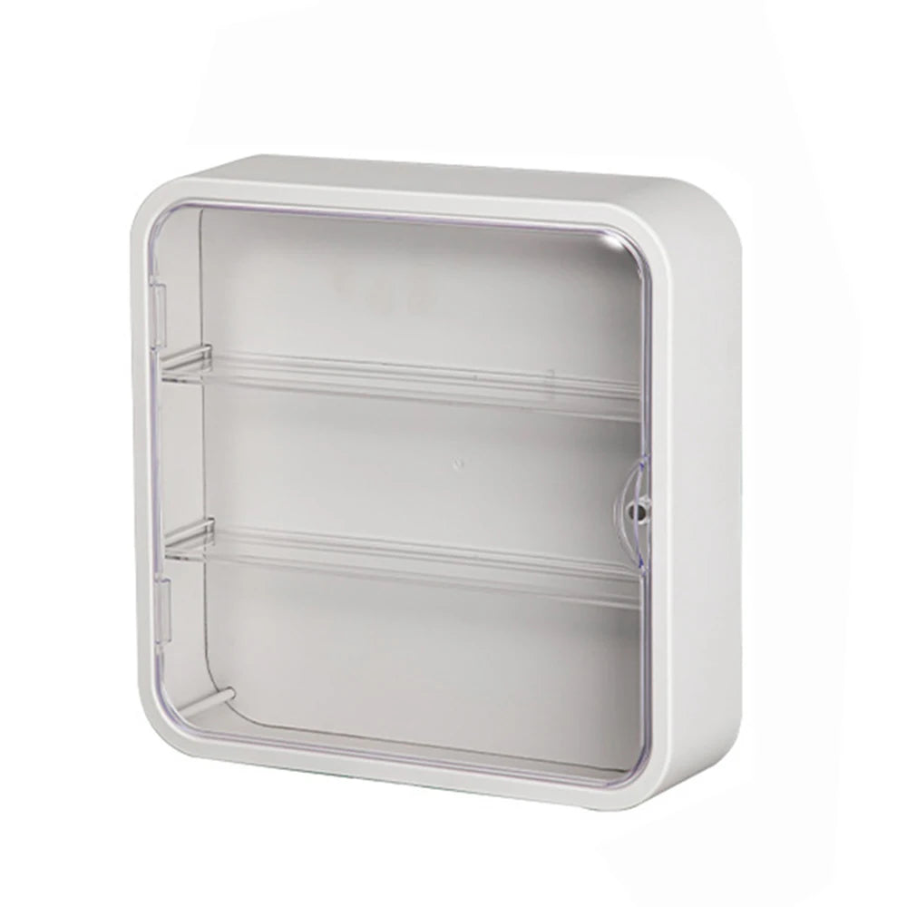 Transparent 3-Layer Display Cabinet – Multi-Size Wall-Mounted Dustproof Storage for LEGO Collectibles & Mini Toys Peaceful Pleasures Health and Wellness 1pc white