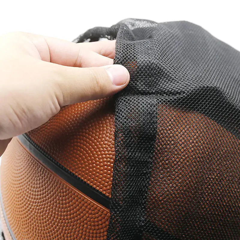 Breathable Mesh Drawstring Basketball Bag with Carabiner Portable Sports Ball Storage Sack for Basketball Soccer Volleyball Peaceful Pleasures Health and Wellness