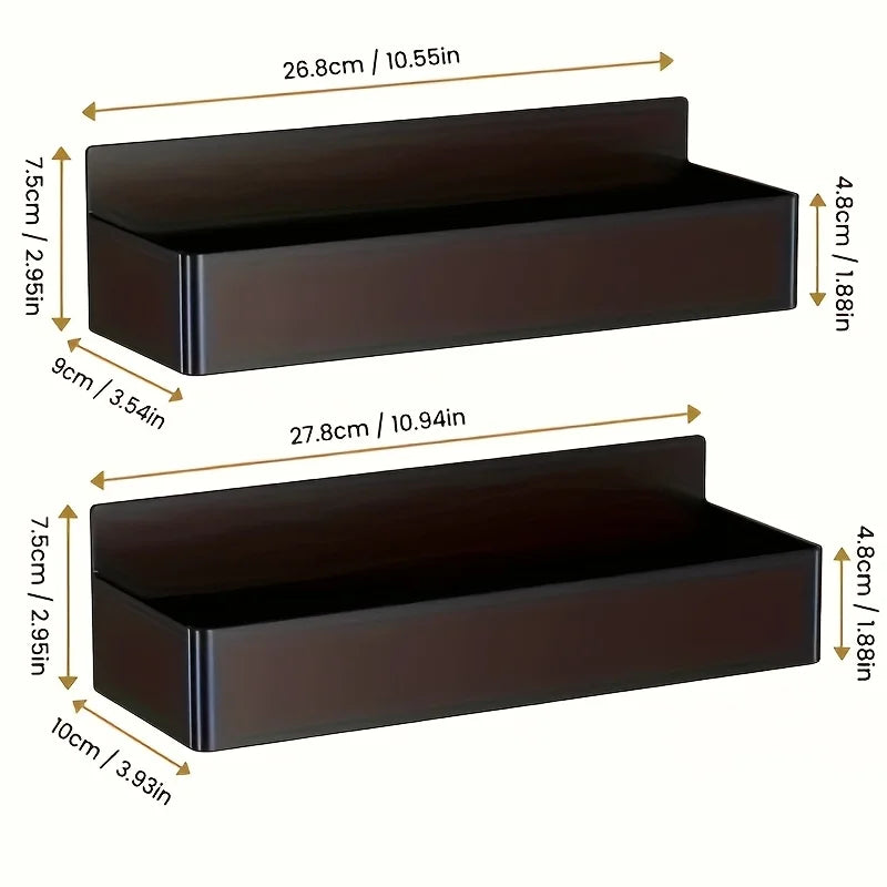 2Pcs Magnetic Spice Rack for Refrigerator, Multipurpose Magnetic Shelf for Fridge for Kitchen and Bathroom Organization Peaceful Pleasures Health and Wellness