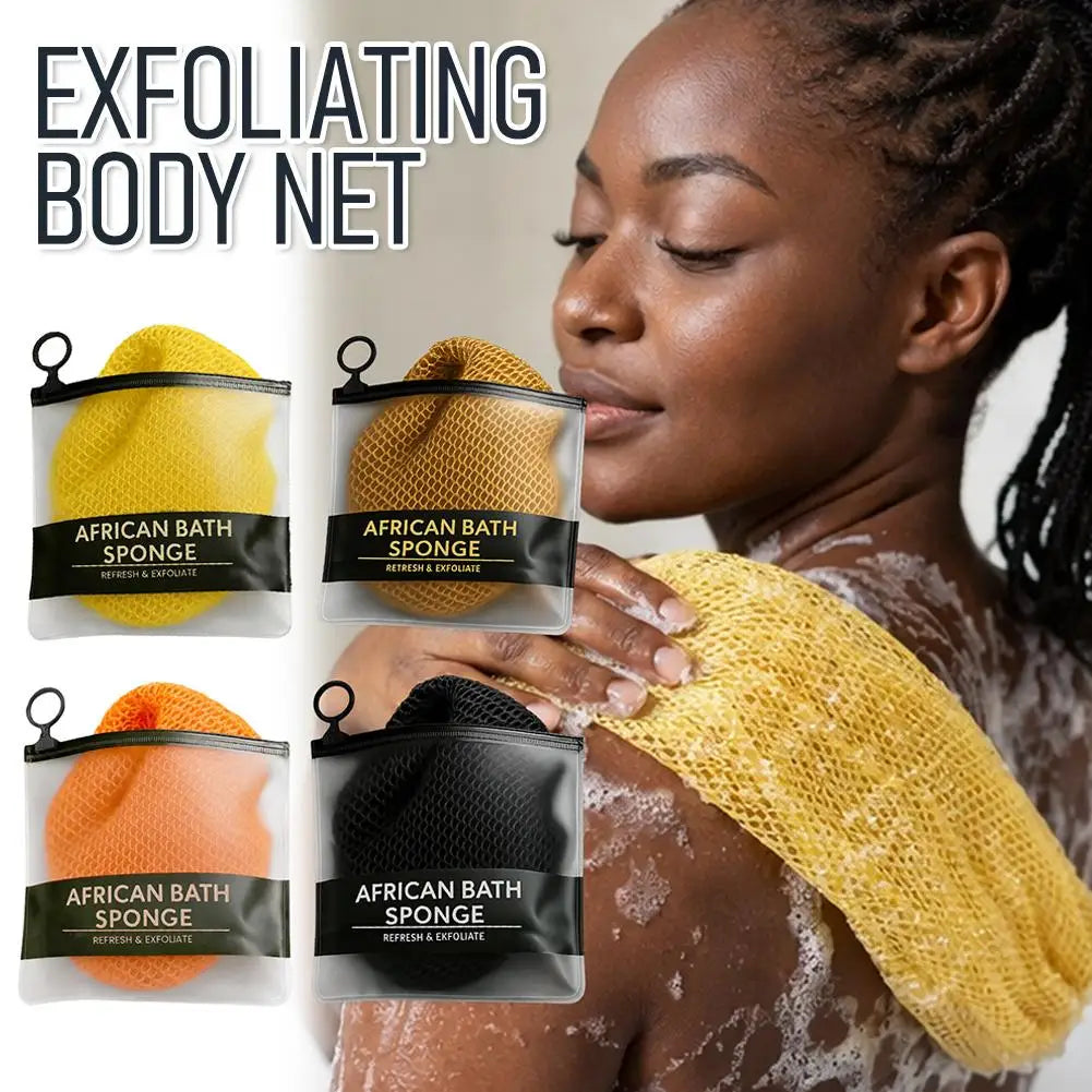 Exfoliating Body Mesh Scrubber | Reusable Bath Net Sponge Body Exfoliating Scrubber Peaceful Pleasures Health and Wellness
