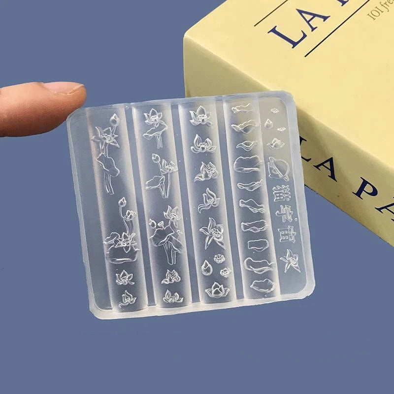 3D Lotus Silicone Nail Art Mold | UV Gel & Acrylic DIY