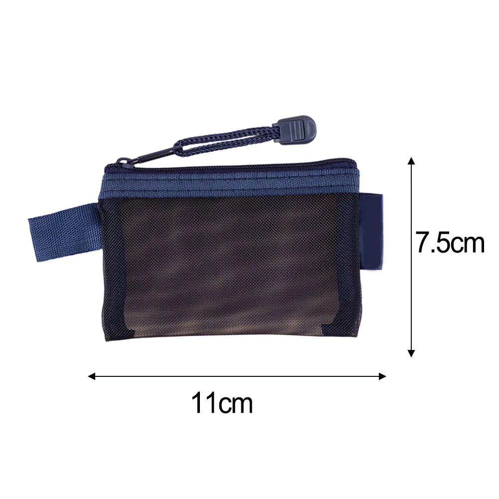 Mini Zipper Mesh Bag – Nylon Pouch for Travel & Everyday Storage