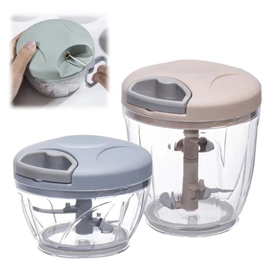 Manual Garlic Chopper & Vegetable Cutter 500ml/900ml Manual Food Chopper Peaceful Pleasures Health and Wellness