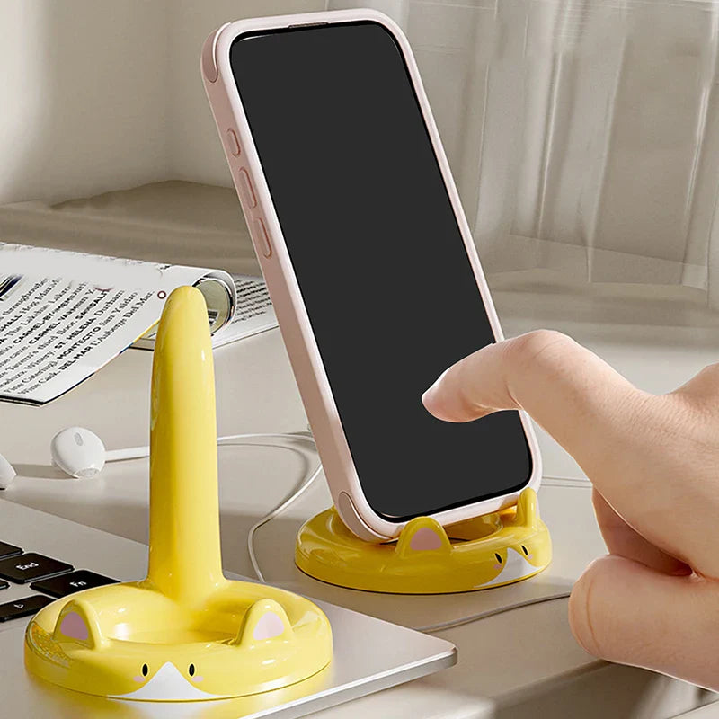 Cartoon Cat Phone Holder – Cute Desktop Stand & Desk Decor