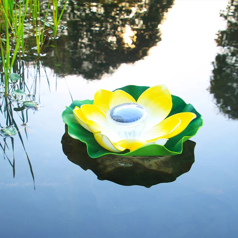 Solar Floating Lotus LED Lamp – Pond, Garden & Fish Tank