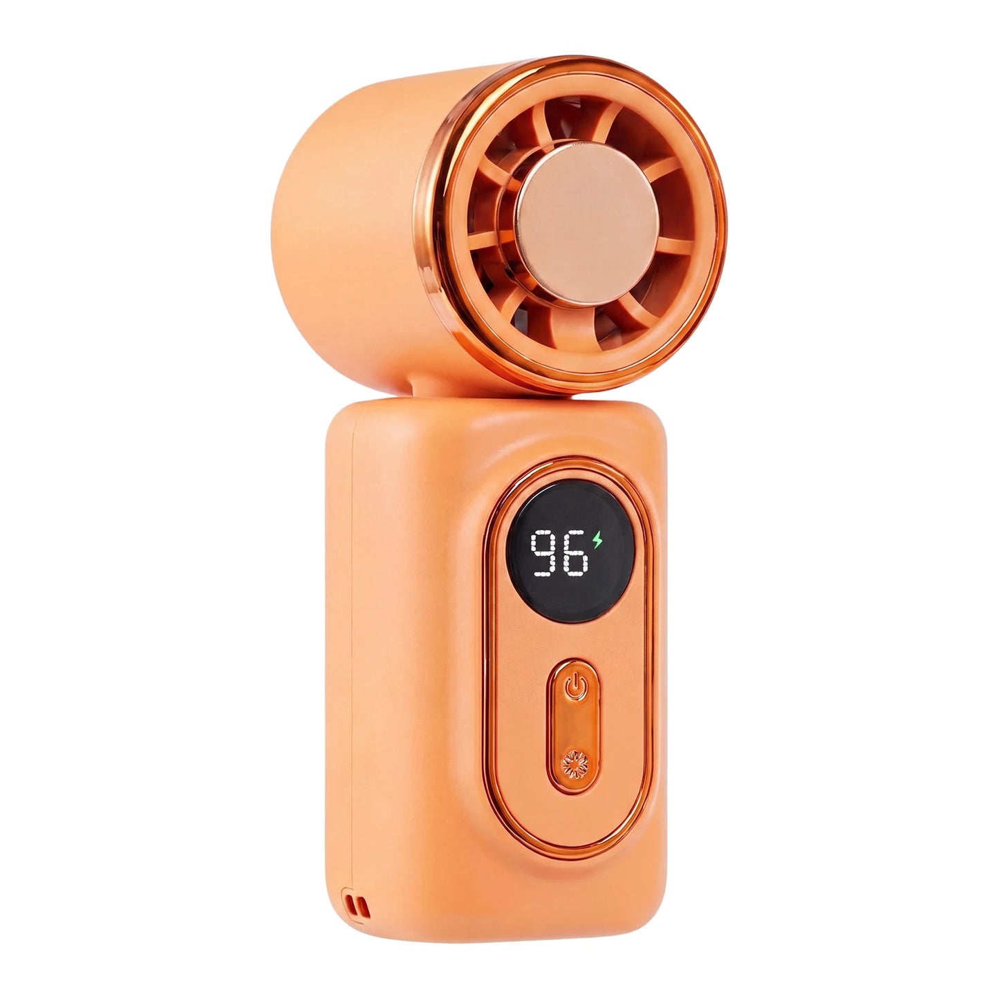 Personal Handheld Fans Hands-Free Small Pocket Fan 3000mAh Adjustable 5-Speed for Outdoor Travel Office Travel Accessories Gift Peaceful Pleasures Health and Wellness Orange Refrigeration