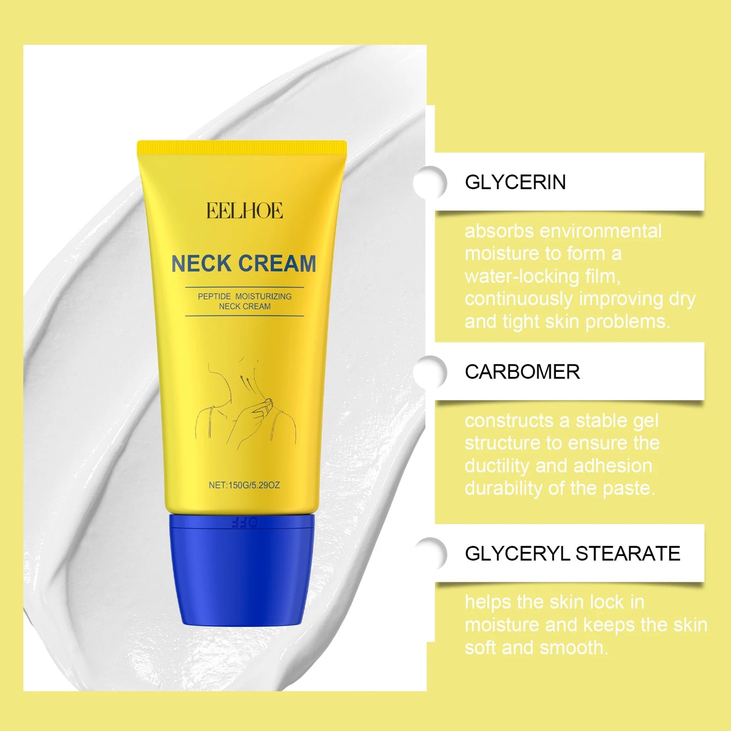 Firming Neck Cream with Roller – Anti-Aging & Lifting 150g