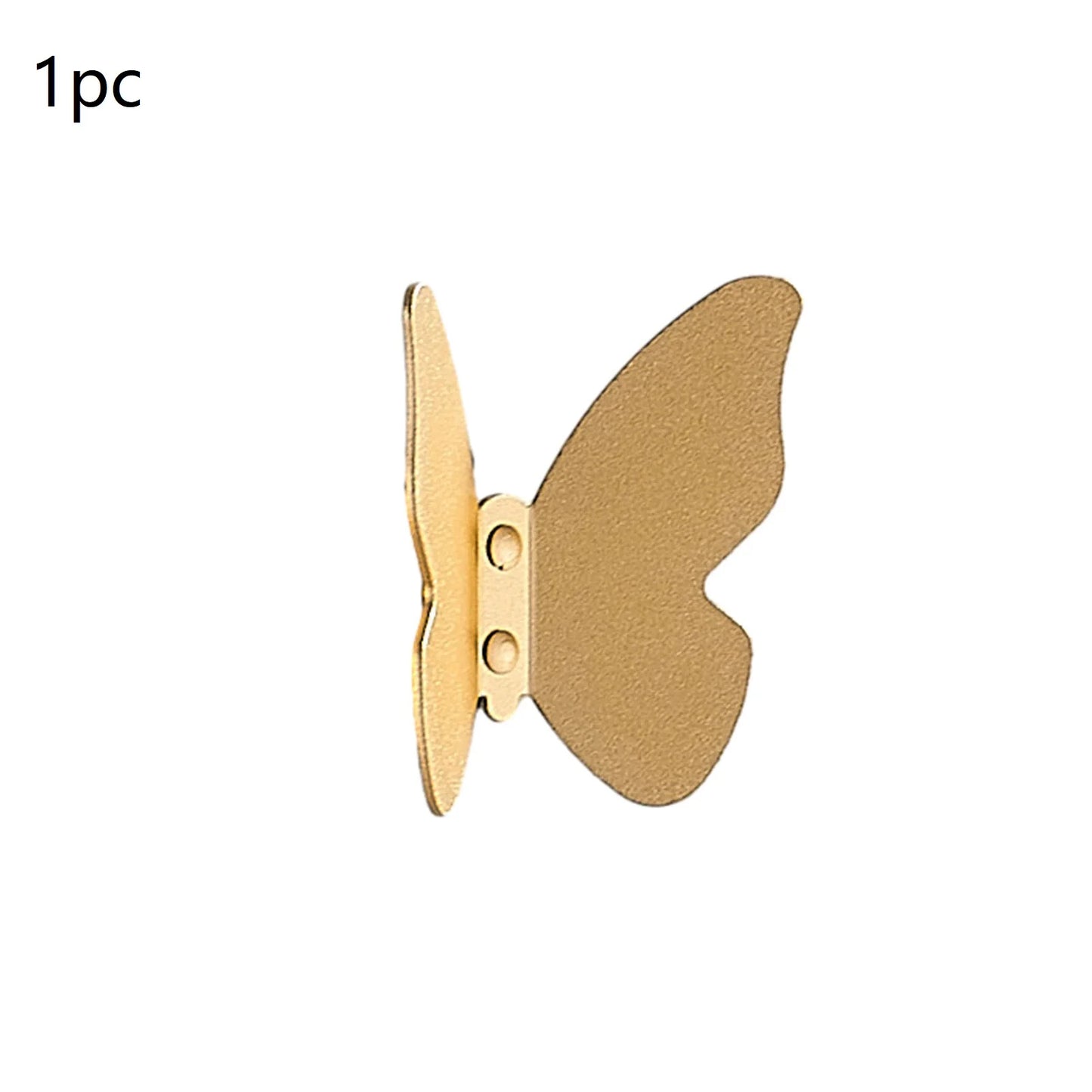 Butterfly Aluminum Alloy Wall Hook | Frosted Decorative Hook Decorative Wall Hook Peaceful Pleasures Health and Wellness 1pc 2