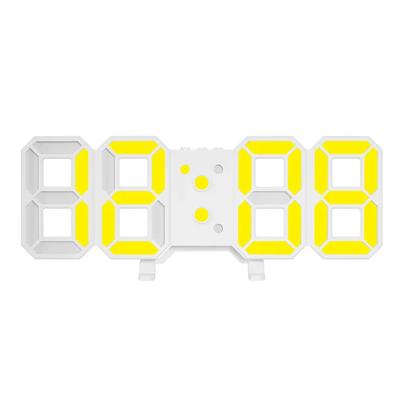 Modern LED Digital Wall Clock Triple Alarm Temperature Display