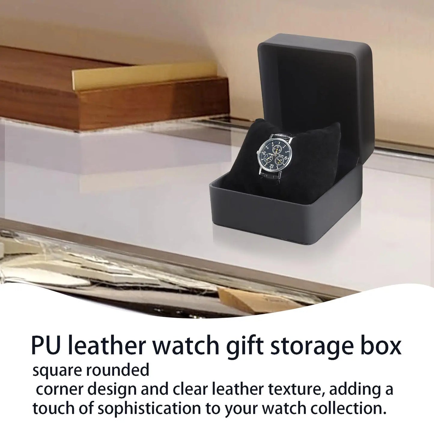 Luxury Leather Single Watch Box – Travel Case & Gift Box
