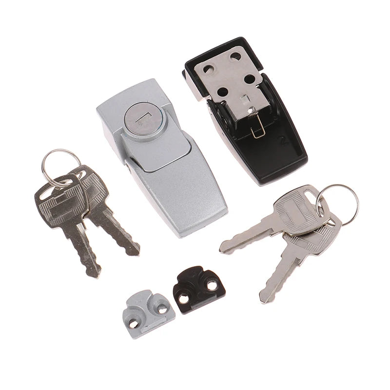 High Quality Cabinet Black Coated Metal Hasp Latch DK604 Security Toggle Lock With Two Keys Peaceful Pleasures Health and Wellness