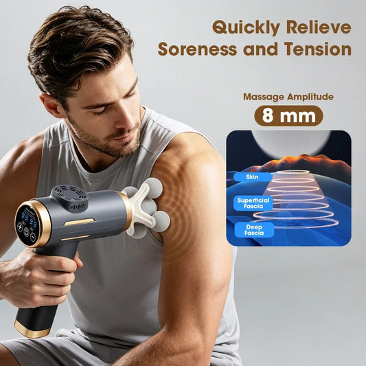 Hailicare Fascia Gun | 99 Speeds, 11 Heads, 24W Massager Percussion Massage Gun Oasis Select