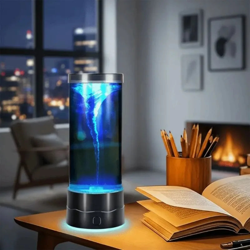 LED Tornado Mood Lamp – 7-Color Changing USB Night Light