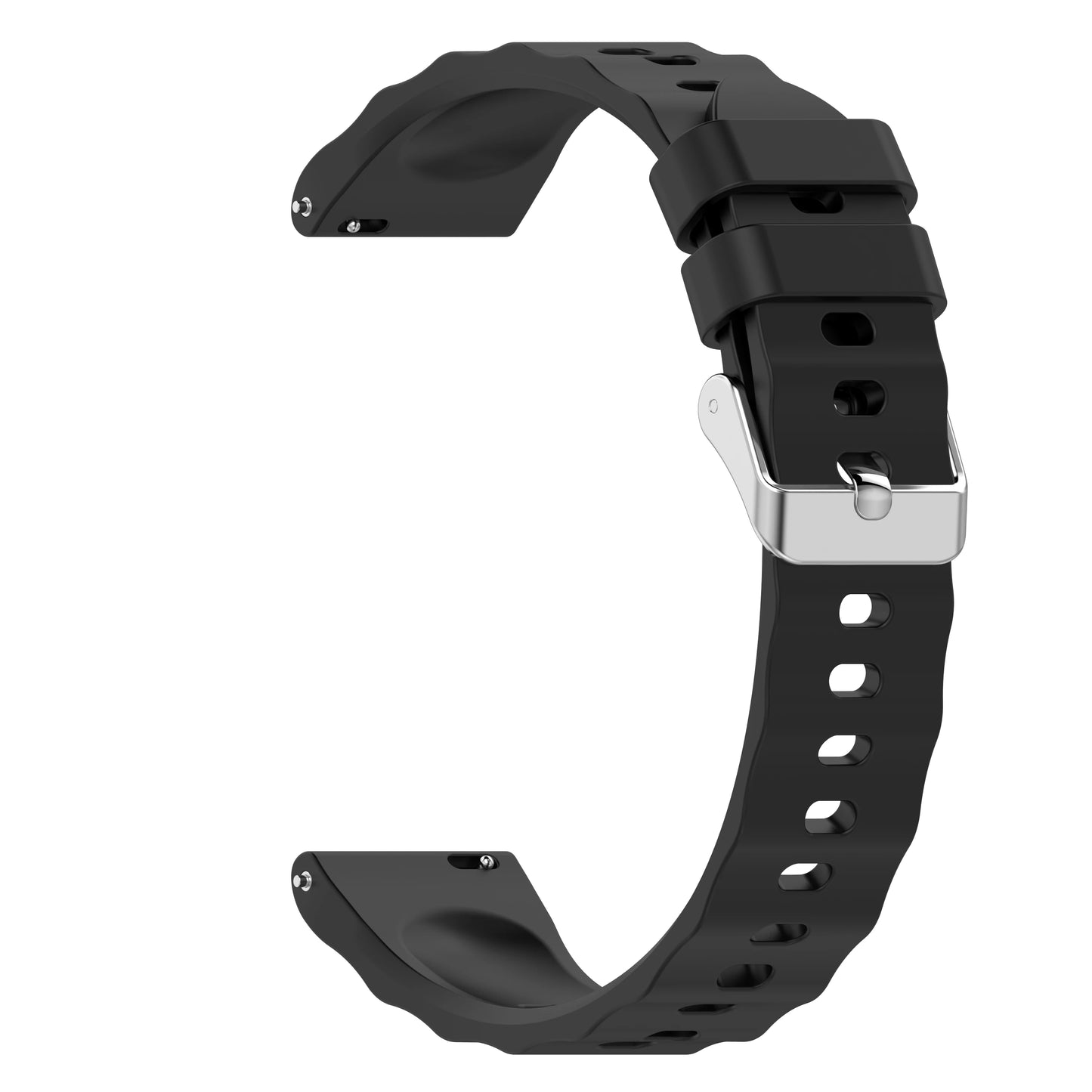 18mm Silicone Watch Band for Huawei GT4/GT5/GT6 & Garmin Peaceful Pleasures Health and Wellness black 18mm