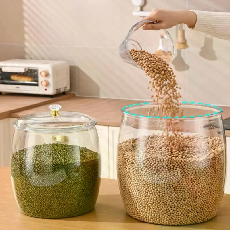 Transparent Sealed Storage Jar with Lid | Kitchen Organizer