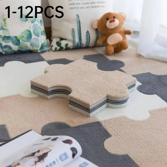 Interlocking Floor Carpet Tiles 30×40cm | Washable Play Mat Interlocking Floor Tiles Peaceful Pleasures Health and Wellness