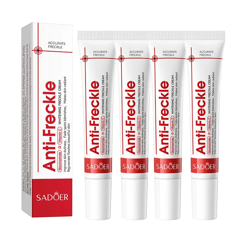 SADOER Anti Freckle Cream Face Whitening Creams Spot Removing Anti-aging Moisturizing Freckles Removal Facial Cream Skin Care Peaceful Pleasures Health and Wellness 4pcs