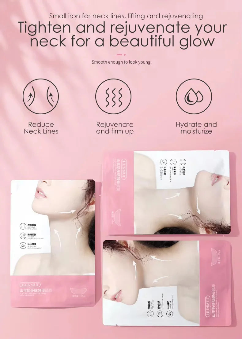 10-Pack Goat Milk Collagen Neck Mask – Firming & Hydrating