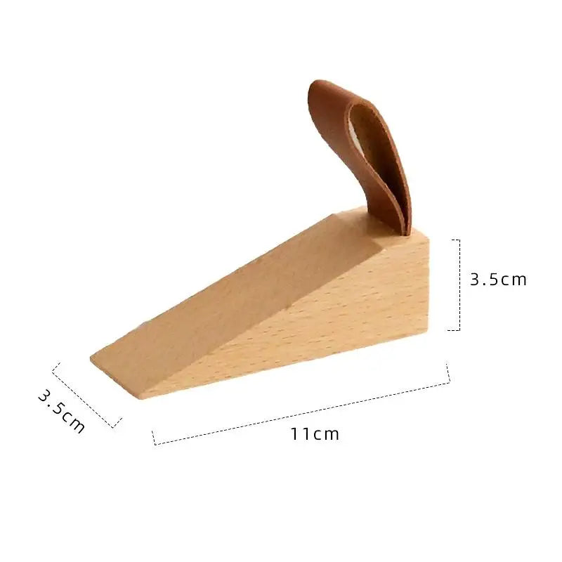 Solid Wood Door Stopper Wedge – Beech & Black Walnut Décor Wood Door Stopper Peaceful Pleasures Health and Wellness S1