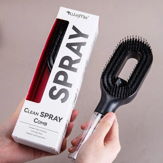 2-in-1 Spray Bottle Detangling Hairbrush | Anti-Static Comb Spray Detangling Brush Peaceful Pleasures Health and Wellness