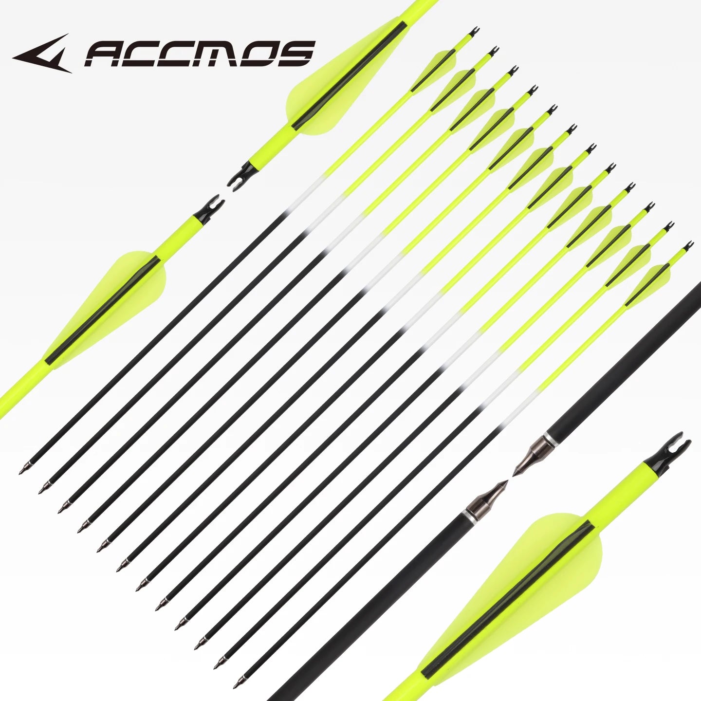 6 12 Carbon Arrow Spine 500 100Grain Arrowhead Recurve Compound Bow