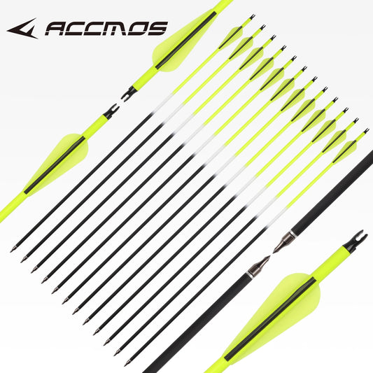 6 12 Carbon Arrow Spine 500 100Grain Arrowhead Recurve Compound Bow Peaceful Pleasures Health and Wellness 6pcs