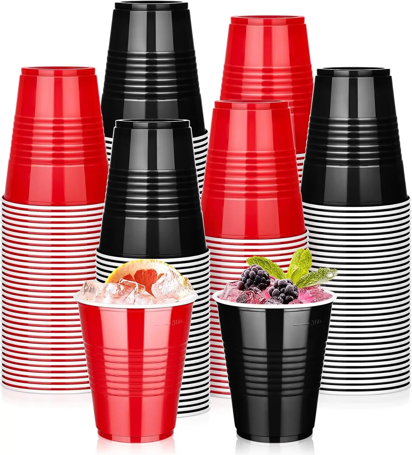 Cup Pong Game Set 22 Pcs 16 Oz Plastic Party Cups with 4 PCS Ping Pong Balls for Christmas New Year Gift Gratuation Party Peaceful Pleasures Health and Wellness