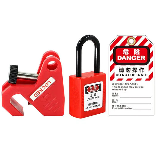 Universal Moulded Case Circuit Breaker Lockout Electrical Air Switch Handle Tool-Free MCCB Safety Lock Off LOTO Devices Peaceful Pleasures Health and Wellness Brazil
