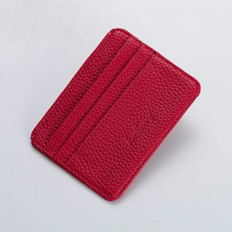 Women Slim Minimalist Wallet Ultra-Thin Wear-resistant Large Capacity Wallet for Money Business Cards Peaceful Pleasures Health and Wellness 1