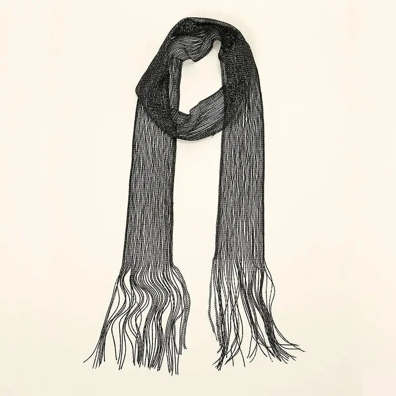 Striped Silk-Blend Scarf – Neck, Head & Hair Accessory for Women