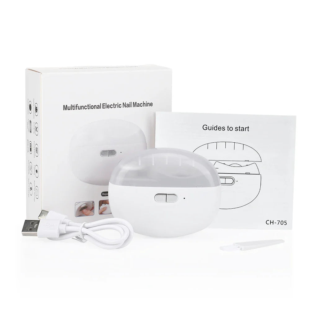 AFDEAL Electric Nail Clipper LED 2-in-1 Trimmer & Grinder