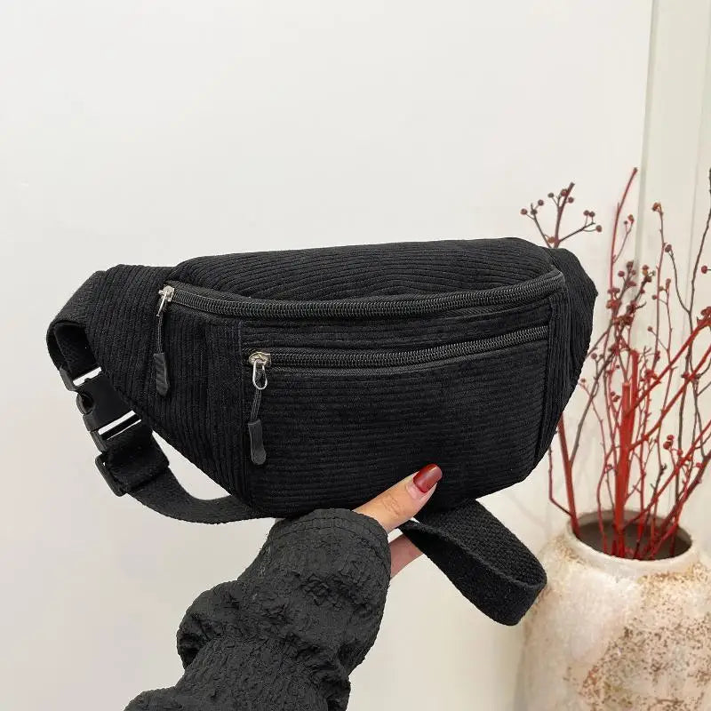 Women's Corduroy Fanny Pack | Crossbody Waist & Chest Bag