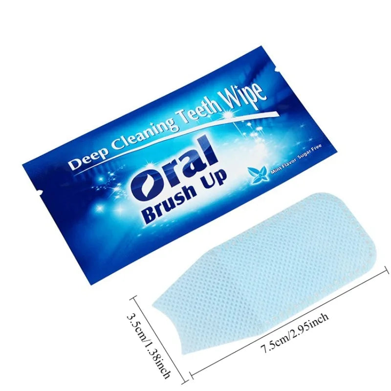 100/200pcs Deep Cleaning Mint Teeth Whitening Finger Wipes - Fresh Breath Oral Care Wipes Peaceful Pleasures Health and Wellness