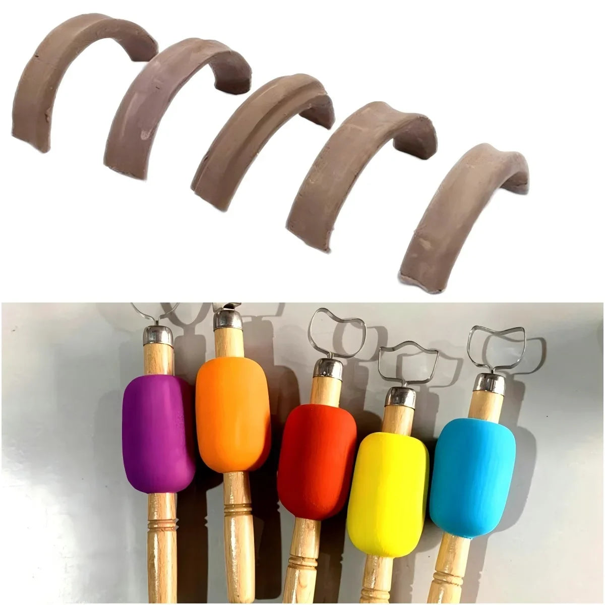 5-Piece Pottery Handle Shaping Tool Set: Ideal for Carving and Scraping Handles of Tea Cups, Water Glasses, and Ceramic Pots Peaceful Pleasures Health and Wellness