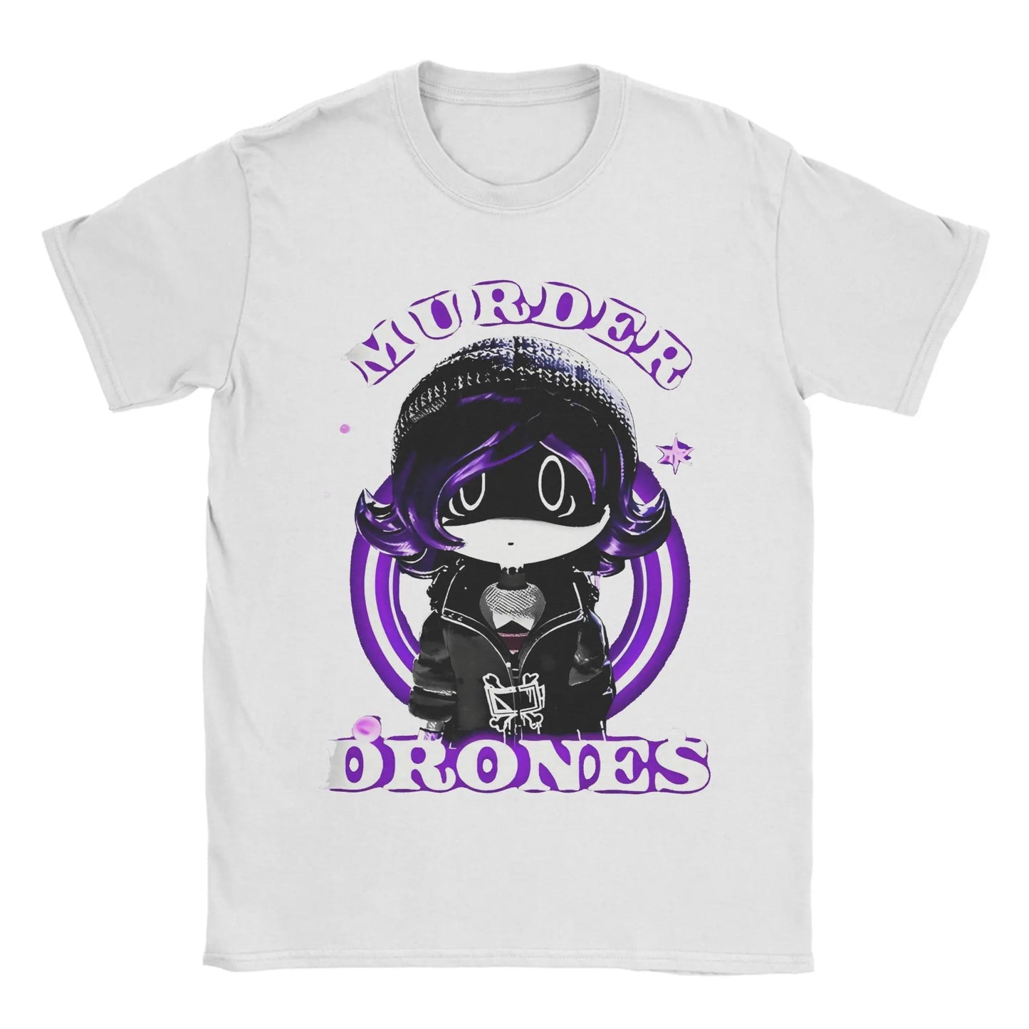 Murder Drones Men T Shirt Vintage Tee Shirt Short Sleeve Round Collar T-Shirt Pure Cotton Printing Tops Peaceful Pleasures Health and Wellness
